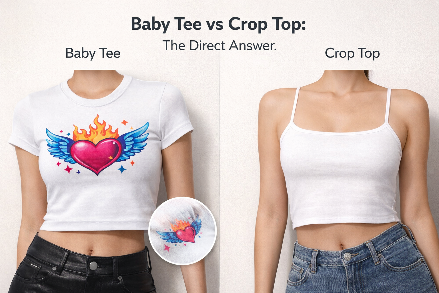 Baby Tee vs Crop Top