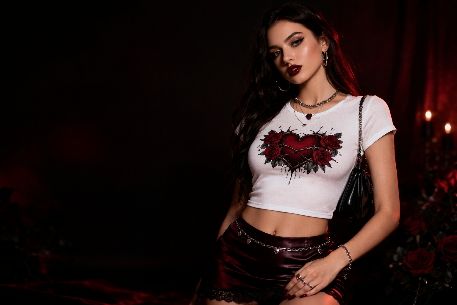 Vamp Romantic Gothic Y2K Graphic Tees