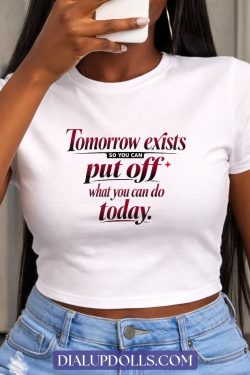 Custom Text Tee Crop Top - Custom Baby Tee Clothes